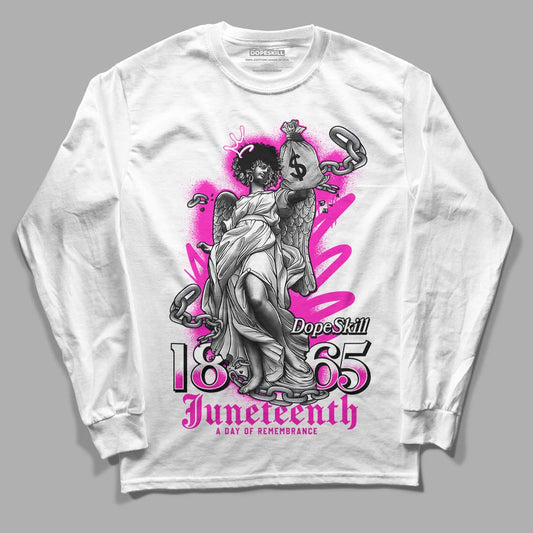 Dunk Low GS “Active Fuchsia” DopeSkill Long Sleeve T-Shirt Juneteenth Graphic Streetwear - White