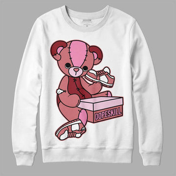 Valentine's Day Collection DopeSkill Sweatshirt Sneakerhead BEAR Graphic Streetwear - White