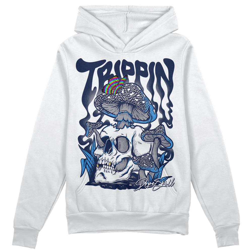 Jordan Spiz’ike Low “White/Obsidian” DopeSkill Hoodie Sweatshirt Trippin Graphic Streetwear - White