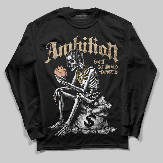 TAN Sneakers DopeSkill Long Sleeve T-Shirt Ambition Graphic Streetwear - black