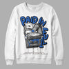 Jordan 1 High OG "True Blue" DopeSkill Sweatshirt Paid In Full Graphic Streetwear - White 