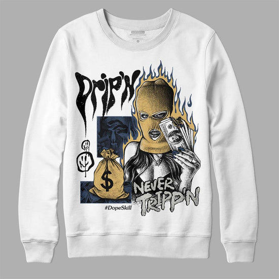 A Ma Maniere x Jordan 5 Dawn “Photon Dust” DopeSkill Sweatshirt Drip'n Never Tripp'n Graphic Streetwear - WHite