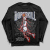 Jordan 4 SB “Summit White/Navy” DopeSkill Long Sleeve T-Shirt Thunder Dunk Graphic Streetwear - Black