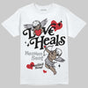 Jordan 4 OG “White Cement” DopeSkill T-Shirt New Love Heals Graphic Streetwear - White 