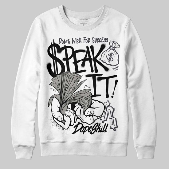 Jordan 3 Retro Black Cat DopeSkill Sweatshirt Speak It Graphic Streetwear - White