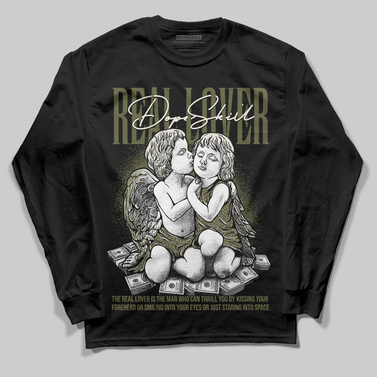 Jordan 3 “Medium Olive” aka “Family Affair” DopeSkill Long Sleeve T-Shirt Real Lover Graphic Streetwear - black
