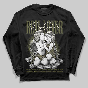 Jordan 3 “Medium Olive” aka “Family Affair” DopeSkill Long Sleeve T-Shirt Real Lover Graphic Streetwear - black