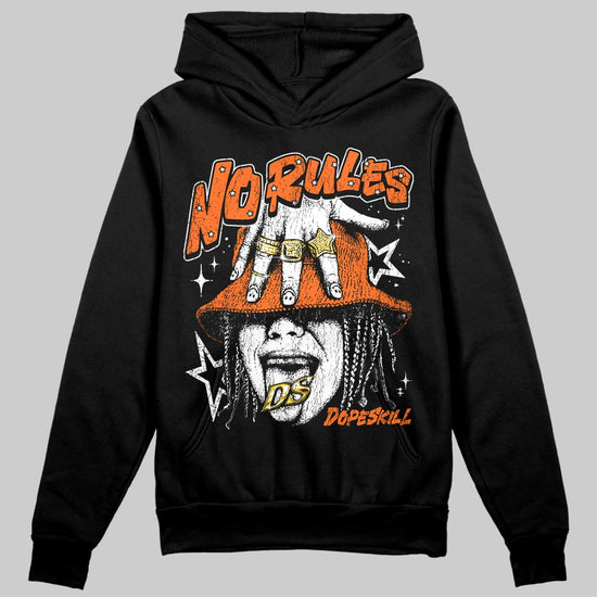 Orange Sneakers DopeSkill Hoodie No Rules Graphic Streetwear - black