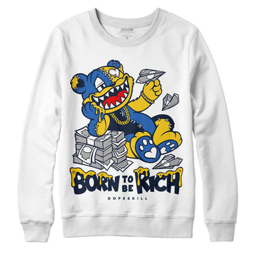 Dunk Low Vintage “Michigan” DopeSkill Sweatshirt Born To Be Rich Graphic Streetwear - White