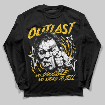 Yellow Sneakers DopeSkill Long Sleeve T-Shirt Outlast Graphic Streetwear - Black