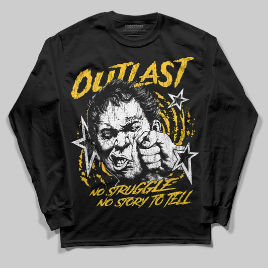 Yellow Sneakers DopeSkill Long Sleeve T-Shirt Outlast Graphic Streetwear - Black