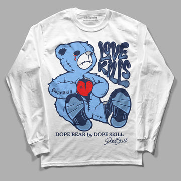 Jordan 5 Midnight Navy DopeSkill Long Sleeve T-Shirt Love Kills Graphic Streetwear