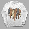 Jordan 6 WMNS Gore-Tex Brown Kelp DopeSkill Long Sleeve T-Shirt Slime Drip Heart Graphic Streetwear - WHite