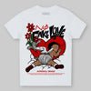 Jordan 4 Retro Red Cement DopeSkill Toddler Kids T-shirt No Fake Love Graphic Streetwear - White