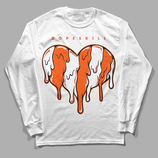 MSCHF Super Normal 2 Orange Milk DopeSkill Long Sleeve T-Shirt Slime Drip Heart Graphic Streetwear - White