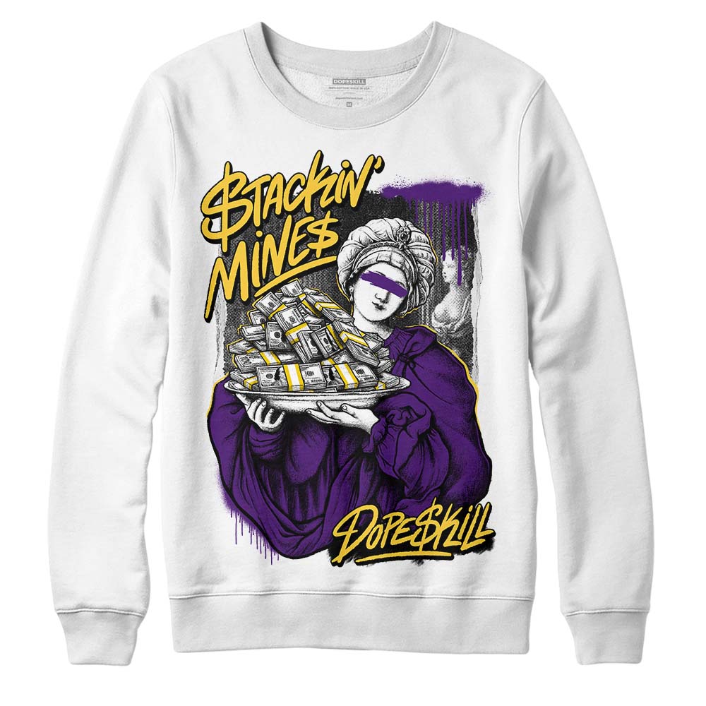 Jordan 12 “Field Purple” DopeSkill Sweatshirt Stackin Mines Graphic Streetwear - White