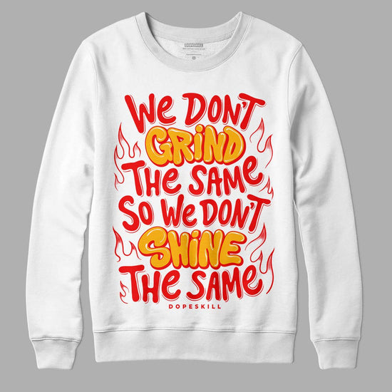 Red Sneakers DopeSkill Sweatshirt Grind Shine Graphic Streetwear - White