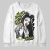 Jordan 5 “Luminous Green” DopeSkill Sweatshirt New H.M.O Graphic Streetwear - White