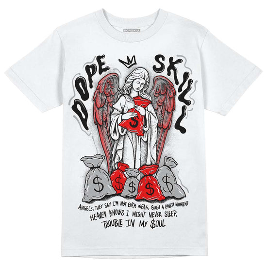 Jordan 1 Low OG “Shadow” DopeSkill T-Shirt Angels Graphic Streetwear - White