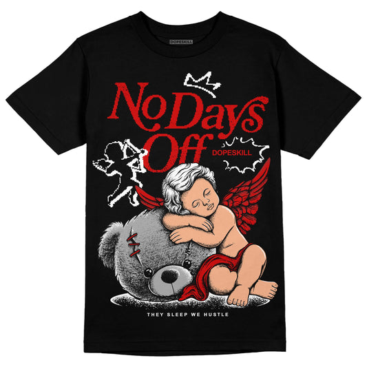 Jordan 1 Low OG “Black Toe” DopeSkill T-Shirt New No Days Off Graphic Streetwear - Black