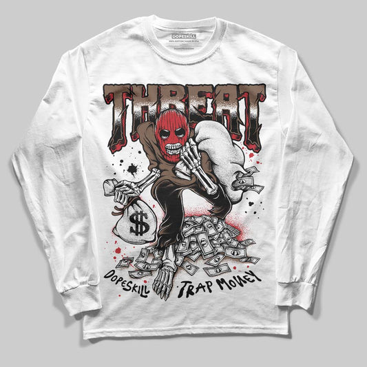 Jordan 9 'Olive' DopeSkill Long Sleeve T-Shirt Threat Graphic Streetwear - White