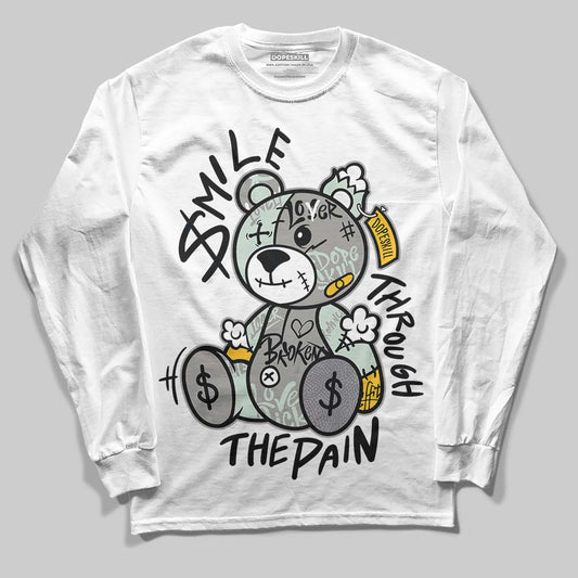 Jordan 1 Retro Low OG Year of the Snake (2025) DopeSkill Long Sleeve T-Shirt Smile Through The Pain Graphic Streetwear - White