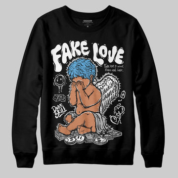 Jordan 10 OG “Steel” DopeSkill Sweatshirt False Love Graphic Streetwear - Black