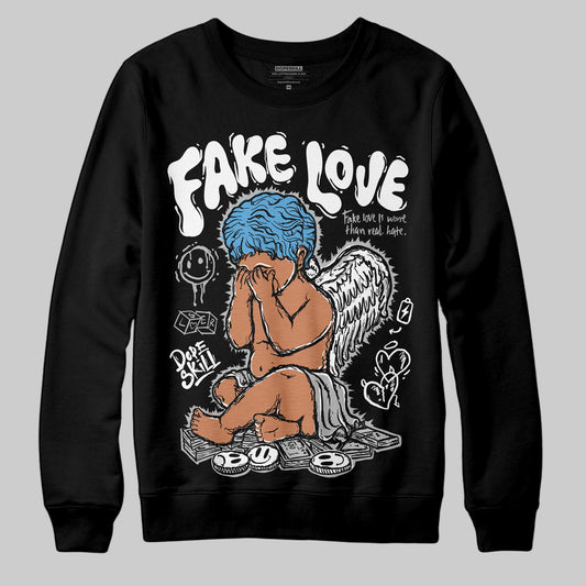 Jordan 10 OG “Steel” DopeSkill Sweatshirt False Love Graphic Streetwear - Black