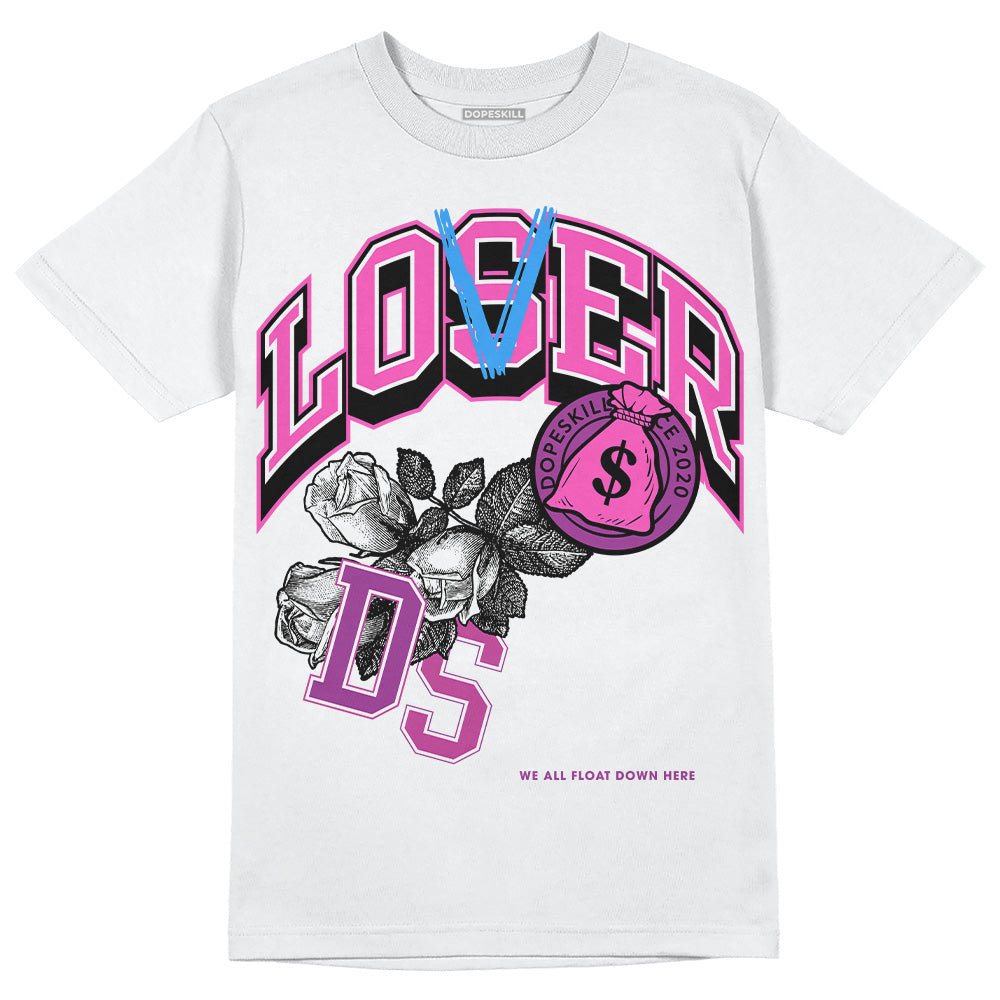 Jordan 4 GS “Hyper Violet” DopeSkill T-Shirt Loser Lover Graphic Streetwear - White