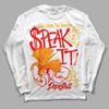 Red Sneakers DopeSkill Long Sleeve T-Shirt Speak It Graphic Streetwear - White 