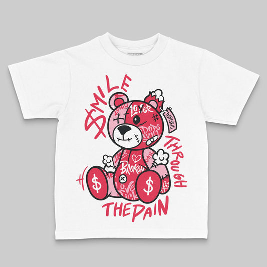 Dunk Low Valentine's Day (2026) DopeSkill Toddler Kids T-shirt Smile Through The Pain Graphic Streetwear - White