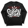 Jordan 14 "Black/White" DopeSkill Long Sleeve T-Shirt Queen Graphic Streetwear - Black