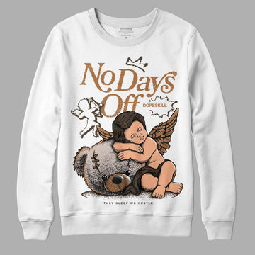 Jordan 3 Retro Palomino DopeSkill Sweatshirt New No Days Off Graphic Streetwear - White