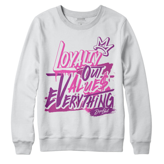 Jordan 4 GS “Hyper Violet” DopeSkill Sweatshirt LOVE Graphic Streetwear - White 