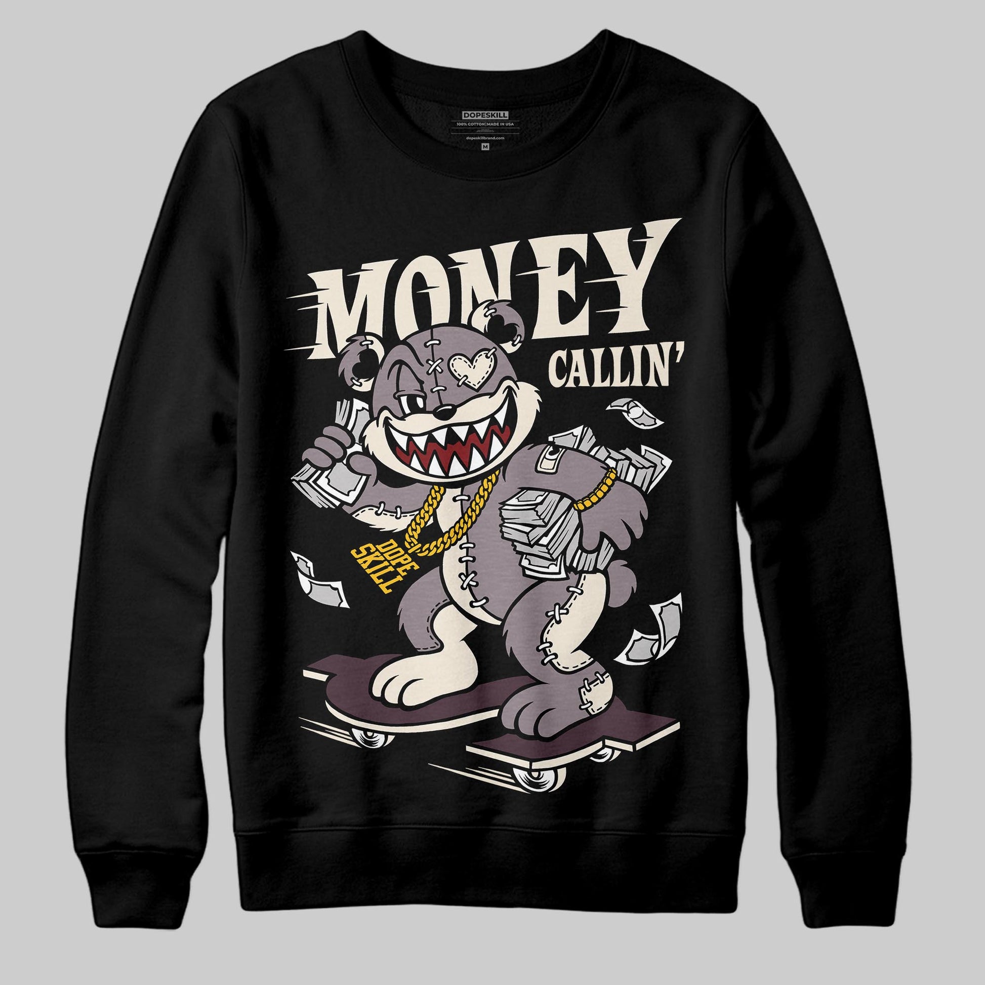 A Ma Maniére x Air Jordan 6 Retro “Smoky Mauve”⁠ DopeSkill Sweatshirt Money Callin' Graphic Streetwear - Black