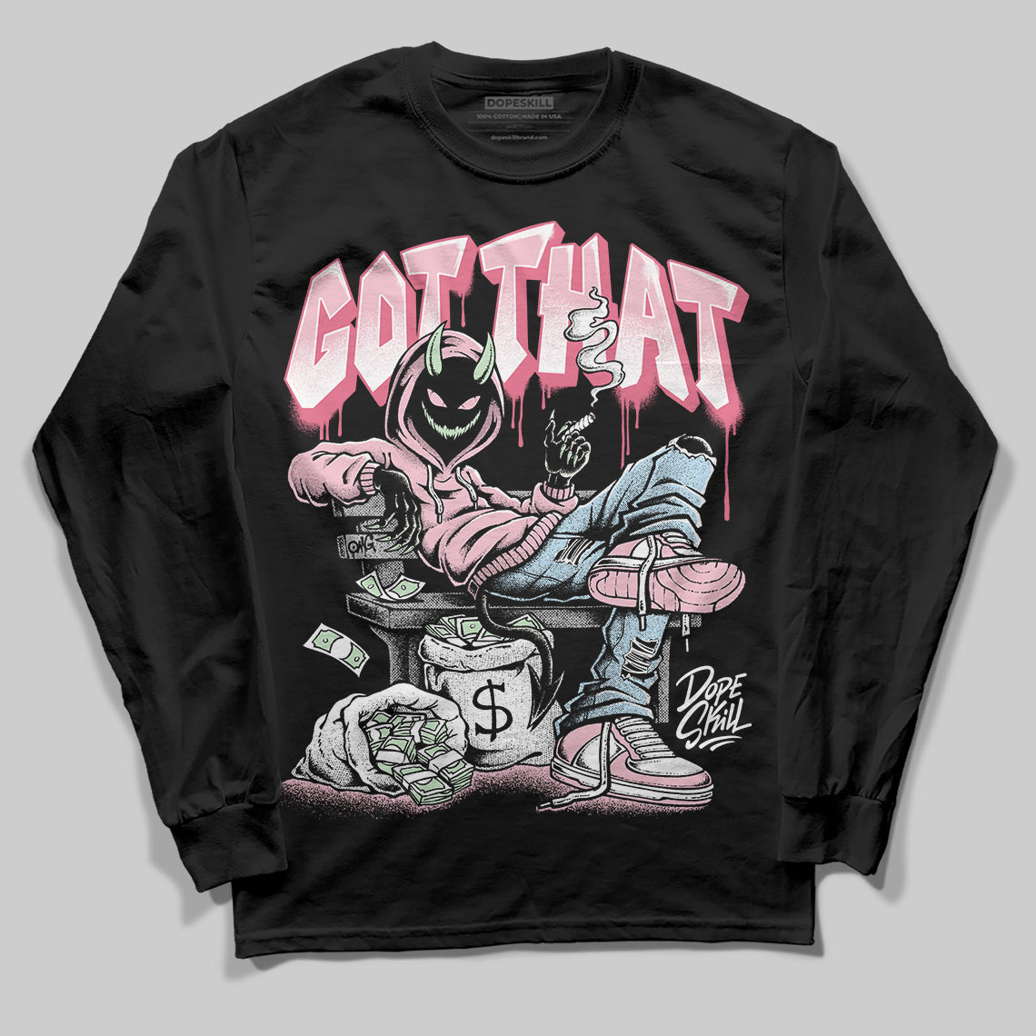 Jordan 4 Retro Valentine's Day (2026) (GS) DopeSkill Long Sleeve T-Shirt Got That Graphic Streetwear - Black