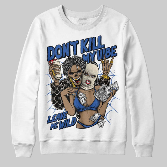 Jordan 1 Low Travis Scott x Fragment DopeSkill Sweatshirt Don't Kill My Vibe Graphic Streetwear - White