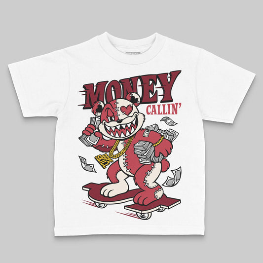 Jordan 4 “Sierra Red" DopeSkill Toddler Kids T-shirt Money Callin' Graphic Streetwear - White