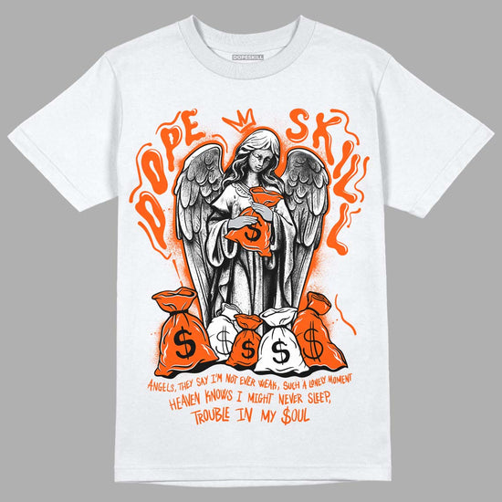 MSCHF Super Normal 2 Orange Milk DopeSkill T-Shirt Angels Graphic Streetwear - White 