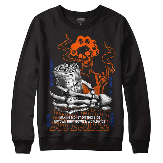 Dunk Low Futura Orange Blaze DopeSkill Sweatshirt Show Me The Money Graphic Streetwear - Black