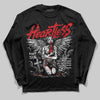 Jordan 3 Fire Red DopeSkill Long Sleeve T-Shirt Heartless Graphic Streetwear - Black