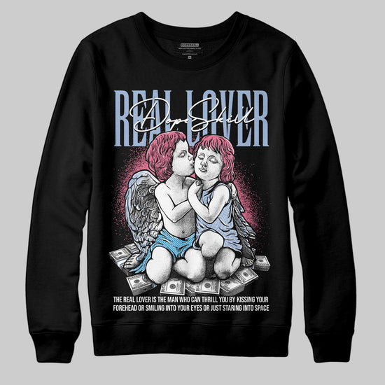 Jordan 3 GS “Cobalt Bliss” DopeSkill Sweatshirt Real Lover Graphic Streetwear - Black