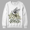 Jordan 4 Retro SE Craft Medium Olive DopeSkill Sweatshirt Juneteenth 1865 Graphic Streetwear - White