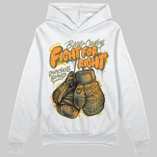 Olive Sneakers DopeSkill Hoodie Sweatshirt Fight For Right Graphic Streetwear - White