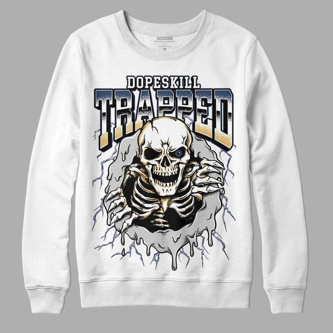 A Ma Maniere x Jordan 5 Dawn “Photon Dust” DopeSkill Sweatshirt Trapped Halloween Graphic Streetwear - White