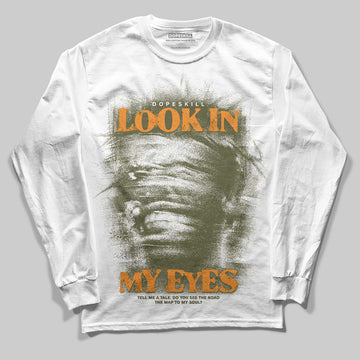 Olive Sneakers DopeSkill Long Sleeve T-Shirt Look In My Eyes Graphic Streetwear - White
