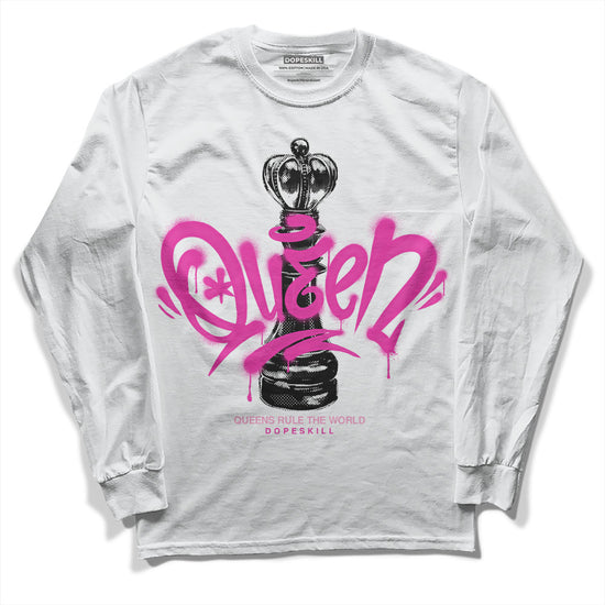 Dunk Low Triple Pink DopeSkill Long Sleeve T-Shirt Queen Chess Graphic Streetwear - White