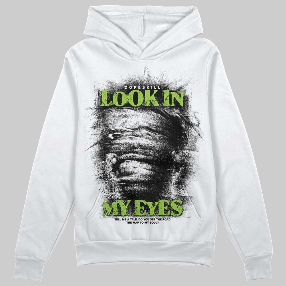 Neon Green Sneakers DopeSkill Hoodie Sweatshirt Look In My Eyes Graphic Streetwear - White