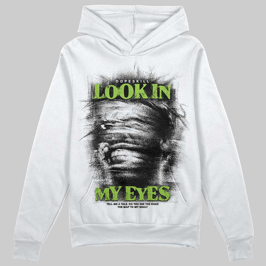 Neon Green Sneakers DopeSkill Hoodie Sweatshirt Look In My Eyes Graphic Streetwear - White