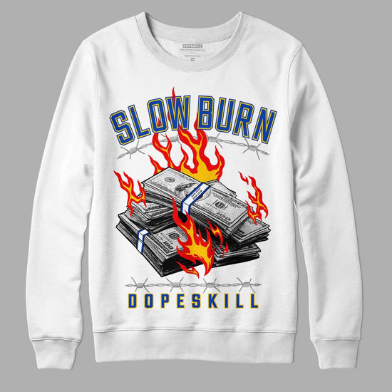 Jordan 14 “Laney” DopeSkill Sweatshirt Slow Burn Graphic Streetwear - White